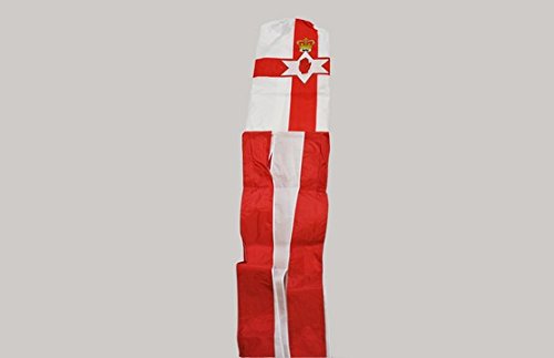 Flagtex Northern Ireland Flag Windsock 150cm Weather Resistant Polyester Garden Windsock Ulster Banner Design Outdoor Decoration Wind Indicator Patio Garden 60 inch Wind Direction Windsock