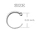 Body Jewelry S925 Sterling Silver Nose Hoop Ring 8mm (1 piece)