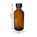 HGFLMR (12 Pack) 2 oz. Amber Boston Round with Black Poly Cone Cap