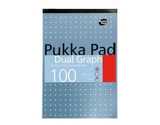 3xA4 Dual Graph Pad 300 Pages Of 80GSM premium Quality Graph paper Pad (Single)
