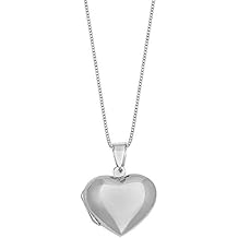 Women's Engravable 925 Sterling Silver Polished 18x20 Polished Heart Locket on 18