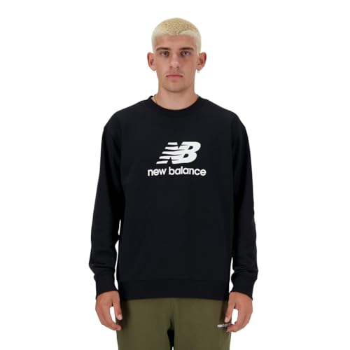 [ニューバランス] メンズ Stacked Logo スウェットクルー (MT41500) BK(ブラック) XL