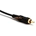 6ft Black Audio Cable 3.5mm Mono Male to RCA Mono Male Connectors