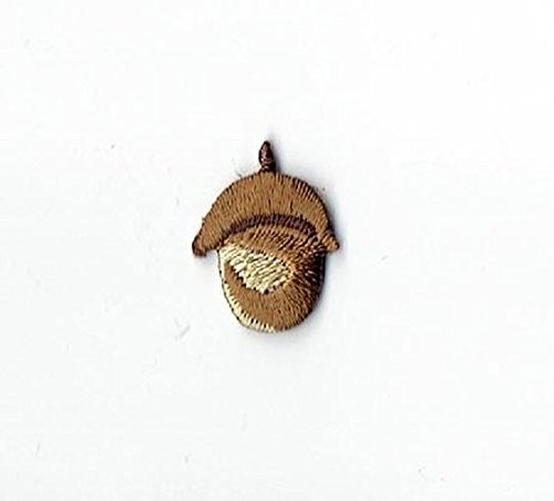 Small Single Oak Tree Acorn Iron on Embroidered Patch