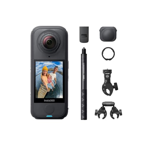 Insta360 X4 Air Motorrad-MultiView-Bundle (Ultimativ) – 165 g leichte 8K 360°-Kamera, Unsichtbarer Selfie-Stick, auswechselbare Linsen, Aufnehmen & da