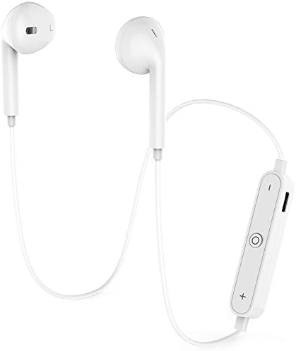 GEJIN Wireless Bluetooth Headphones,Bluetooth 4.1 Waterproof Sports Earphones,Noise Cancelling Earbuds-White