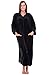 Del Rossa Women's Fleece Robe, Soft Zip-Front Bathrobe, Small Medium Black (A0300BLKMD)