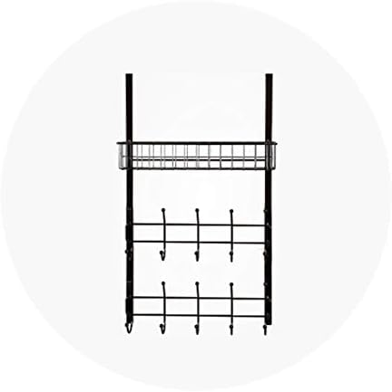 SHOW Shower Caddy Hanging - Rustproof 2-Tier Storage Basket - Hangable Bathroom Shower Caddies with 5 Towel Hooks,Black,C(3tier)