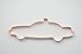 Police Car Cookie Cutter 6.75 Inch Handcrafted in USA by The Fussy Pup