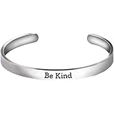 Caiyao Stainless Steel Be Kind...of A Bitch Bracelets for Women Jewelry Gifts Cuff Bracelet