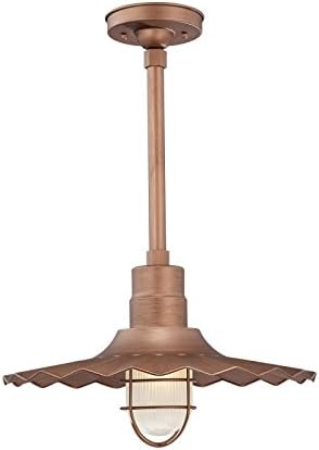 Millennium Lighting RRWS18-CP RSCK-RS1-CP 18" Radial Wave Shade With 24" Stem Kit Pendant Light (Copper)