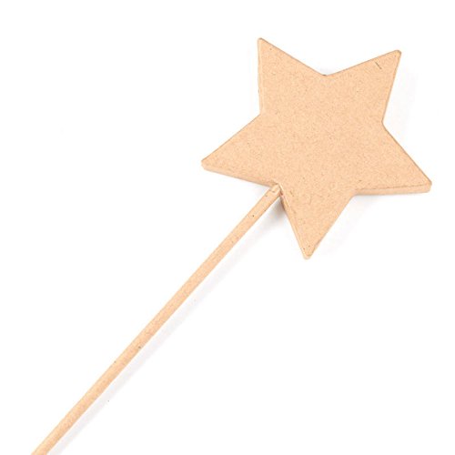 Factory Direct Craft Unfinished Paper Mache Star Wands | 6 Wands