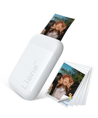 Liene Pearl K100 2x3” Photo Printer, Mini Picture Printer w/ 10 Zink