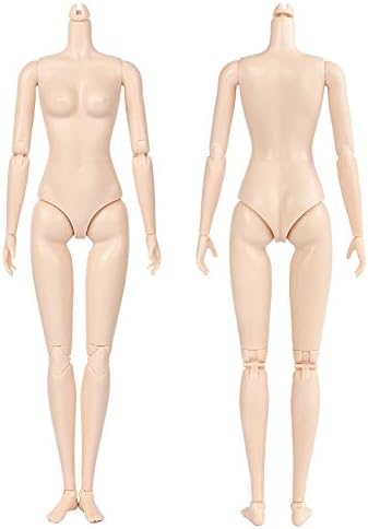 ROUND YUAN Asia Eastern Beauty Doll Body Slim Figure Body White Multi-Joints Movable Doll Naked Body 1/6 Toy Doll Yoga Body Girl Gift Doll DIY Toy Parts