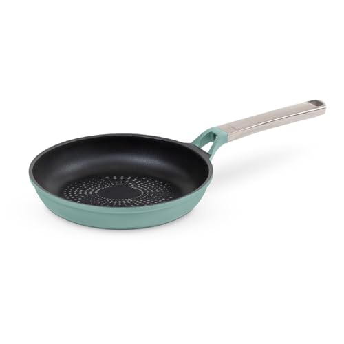 JadeCook Batería de Cocina 10 Piezas Jade ProSeries Antiadherente con Recubrimiento Dupont 4 Capas, Base de Inducción, Certificación Europea EN601, Mangos de Acero Inoxidable y Accesorios Incluidos.