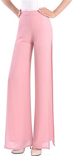 Coumll Wide Leg Dress Pants Plus Size Office Ladies Wide Legged Skirt Trouser Black Xxxl