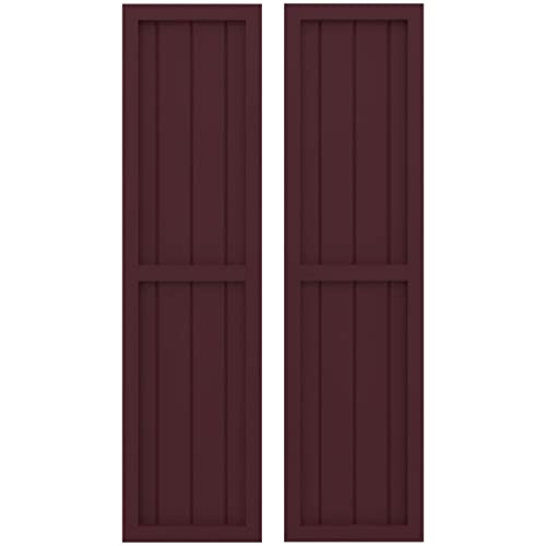 Ekena Millwork ARW101BF414X60WRH Americraft Four Exterior Real Wood Two Equal P…