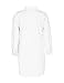 HAOYIHUI Women's Casual Long Sleeve Boyfriend Pocket Shirt Dress Tunic Top(L,White)