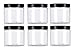 Clear 8 oz Plastic Jar Black Lid - Pack of 6
