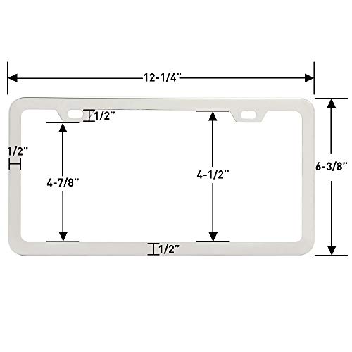 Airisoer License Plate Frame Stainless Steel Upgraded Car Licenses Plate Covers Holders for US Vehicles, Silver 2 PCS 2 Holes