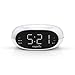 Capello Alarm Clock Radio with Large Time Display and Nightlight - White