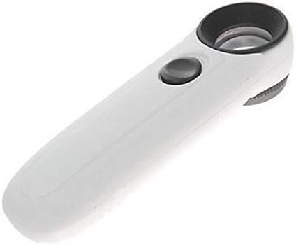 BreaDeep 40x 21mm Handheld High Power Magnifier Magnifying Glass Loupe with 2 LED Light by BreaDeep