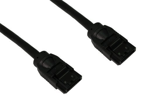 Consoletronic SATA 3 6GB LOCKING Straight SATA Plug Cable Lead 90cm