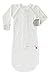 Goumikids Goumijamms Organic Smart Baby Gown, With No Scratch Mitts and Foot Pockets With Easy Diaper Change,Gray,Newborn