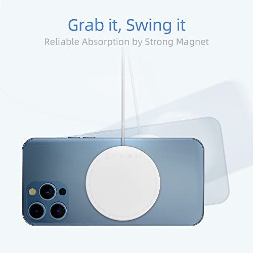 Magnetic Wireless Charger Fast Charging Pad: USB Type C Ultra Slim Design- Compatible with Apple Magsafe Devices - iPhone 13/12/Pro/Pro Max/Mini Airpods Pro - Qi Enabled Devices - Samsung Galaxy Note