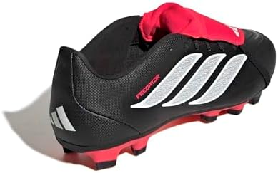 Unisex Club Fold-Over Tongue Firm Ground/Multi Ground Football Boots Shoes, Core Black/FTWR White/Lucid Red, 42 EU