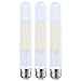 LEOOLS 12W Led Edison Tubular Frosted Bulb T10,E26 Dimmable Vintage Led Filament 100 Watt Incandescent Bulb Equivalent 3000K Soft White,Frosted Glass Shape Appliance Light Bulbs,3 Pack.