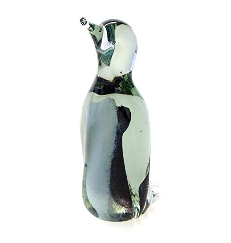 Hand Made Penguin Recycled Glass Sculpture [O13-Q-AA]