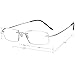 LianSan Designer Titanium Rimless Mens Reading Glasses women Readers Glasses 8013 (+1.25, silver)