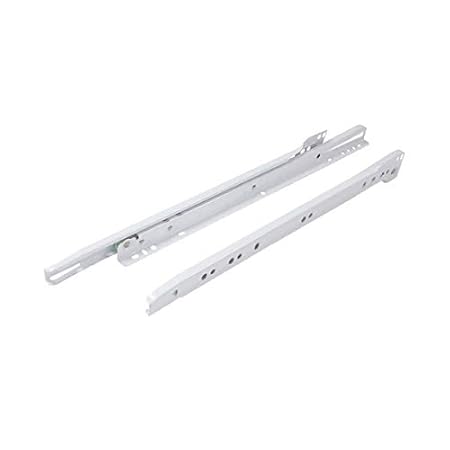 Pair Of White 14 Replacement Roller Drawer Runners Amazon Co Uk