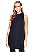 12 Ami Basic Solid Long Flowy Tank T-Shirt Tunic Black M