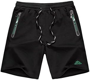 Spvoltereta Running Breathable Lightweight Men's Sports Shorts with Zip Pockets (US XXX-Large, Black)