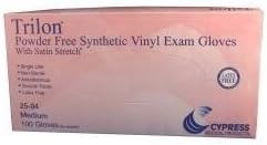 MCK Brand 25921300 Exam Glove Trilon Nonsterile Powder Free Vinyl Smooth Clear Small Ambidextrous 25-92 Box Of 100