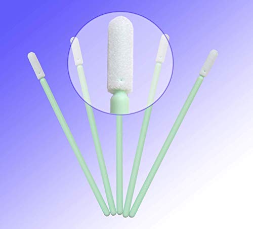 31LH5lAY94L 100Pcs 2.65" Small Flexible Head Disposable Cleanroom Swab Sponge Dust Free Round Foam Tipped Cleaning Swabsticks for Camera Optical Lens and Electronics Detailing CK-FS741(100) - Image 4