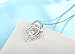 Forfamilyltd Sterling Silver I Love You to The Moon and Back Love Heart Pendant Necklace with Love Card, White