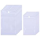 Shappy 200 Count Resealable Zipper Poly Bags 60 x 100 mm and 75 x 120 mm Clear Bag for Small Parts Storage