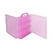 Zoostliss Transparent Pink Universal Clear Nail Polish Organizer Holder -Store 48 Bottles Adjustable Dividers