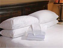 Golden Mills Twin XL Fitted White Hotel Bed Sheet 39"x80"x10" T180 Percale - Set of 2