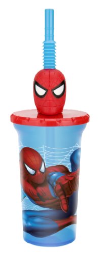 Zak Designs Spider-Man Classic Buddy Sip Bottle, 15-Ounce