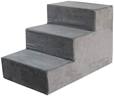 Mignon84Cook Pet Stairs 3|4 Step Stairs bed ,with Soft Padded Sponge Covered,Easy To Remove And Wash Climb Stairs Ladder for Puppy, Kitten