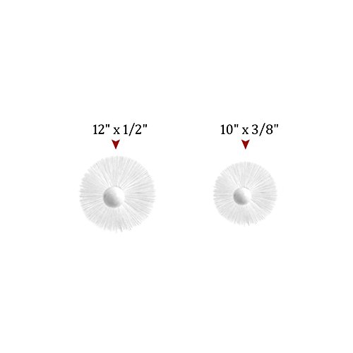 Drinking Straw Cleaning Brushes Set Pipe Tube Cleaner Nylon Bristles Stainless Steel Handle 10" 12" Extra Long 10mm 12mm Extra Wide Diameter - Set of 5 - Thumbnail 2