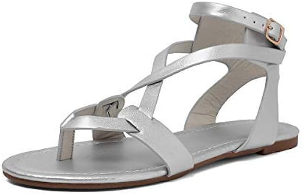 flat silver sandals wide width
