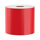 DuraLabel PRO Compatible Premium Vinyl Tape, Red, 4