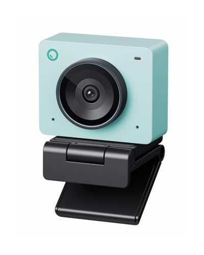OBSBOT Meet 2-4K Webcam für PC mit 1/2" Sensor, KI Framing& Autofokus, Beauty-Modus, Gestensteuerung, 60 FPS, Zwillingsmi, Leicht USB Kamera für Strea