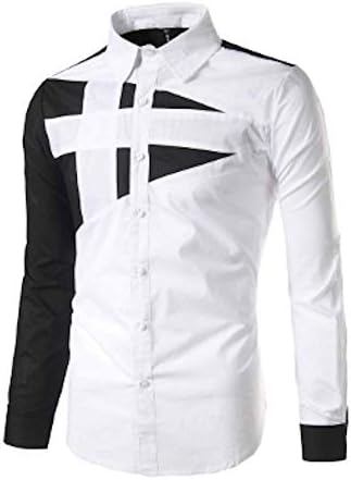 AiK Men's Slim Regular Fit Long Sleeves Casual Button Down Dress Shirts/Designer/Cotton/