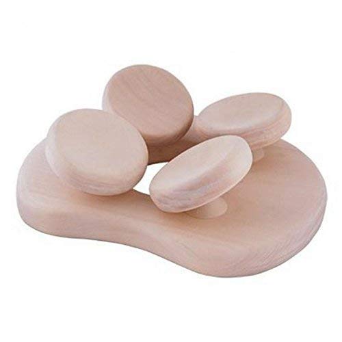 SudoreWell® Sauna Kopfstütze mit 4-Punkt Kopfauflage aus Abachiholz by HaLu + gratis 10g Mentholkristalle